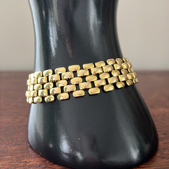 Panther link chain bracelet gold tone - Picture 8 of 11